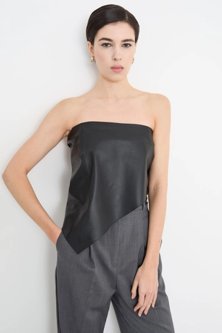 Leather bandana - BLACK