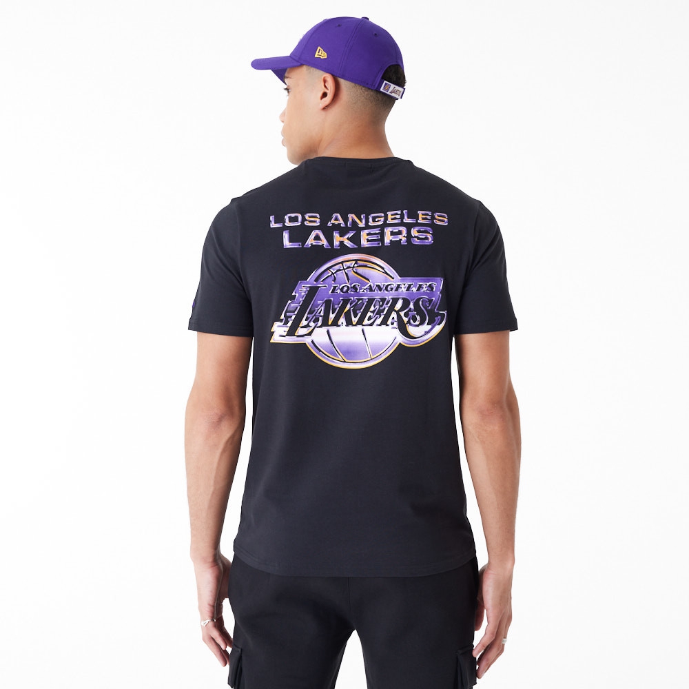 Los Angeles Lakers Holographic New Era NBA T-Shirt Black
