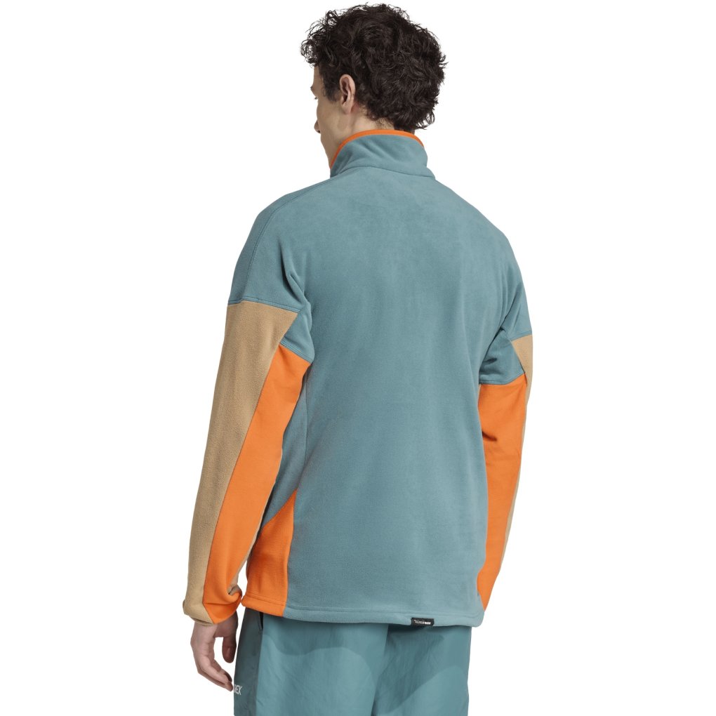 adidas TERREX Multi Climawarm Fleece Top Men - preloved teal/cardboard/semi impact orange JM0132