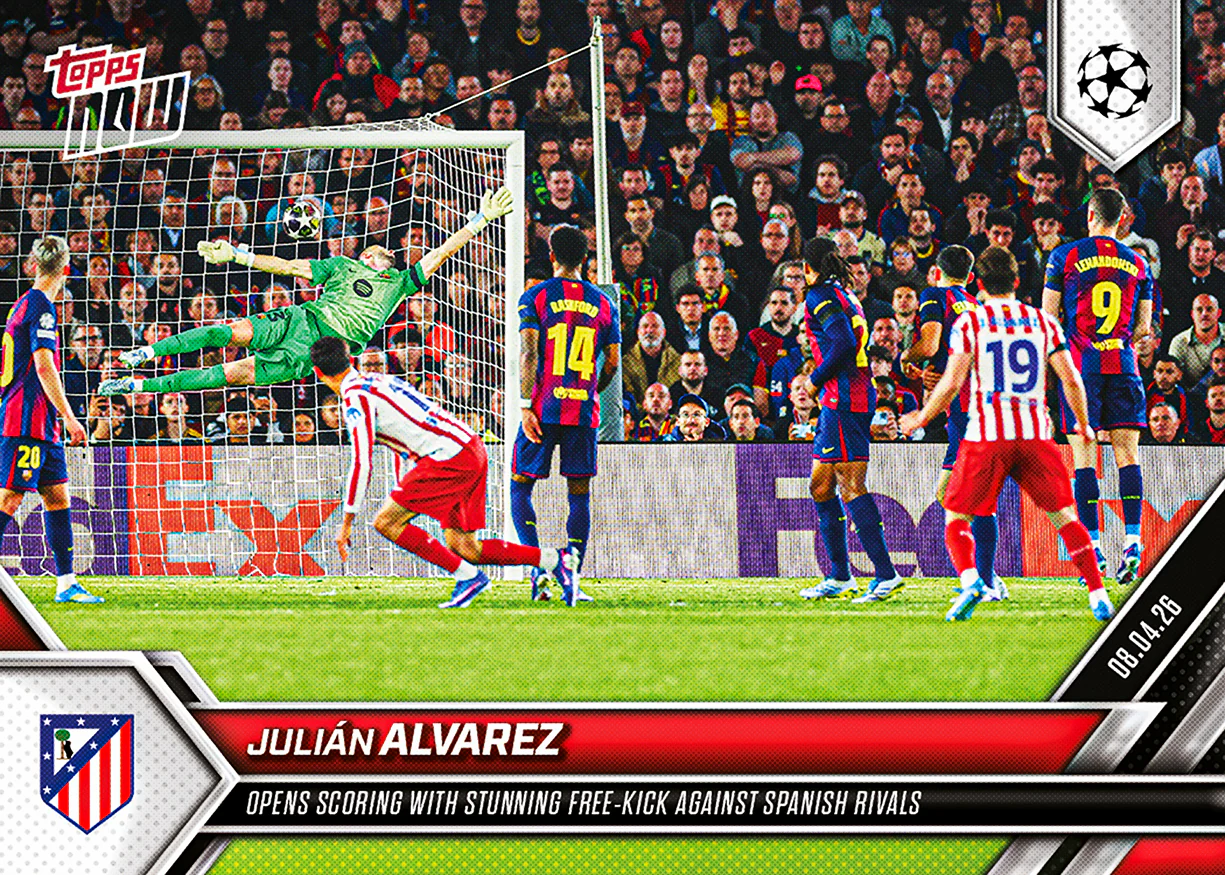 Julián Alvarez - 2025-26 UCL Topps NOW® - Card 119 - PR: 720