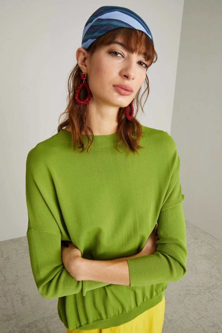 Cotton triangle scarf - BLUE