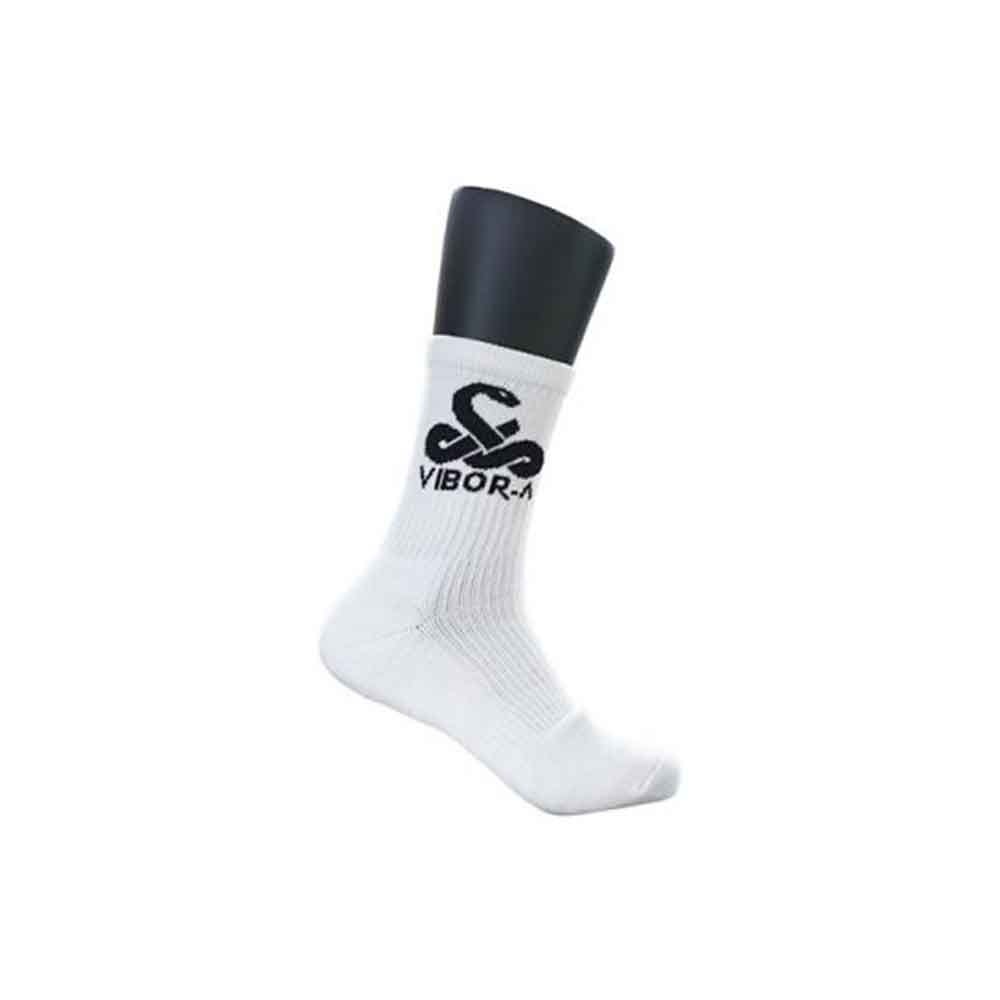 WHITE VIBOR-A PREMIUM CREW SOCKS