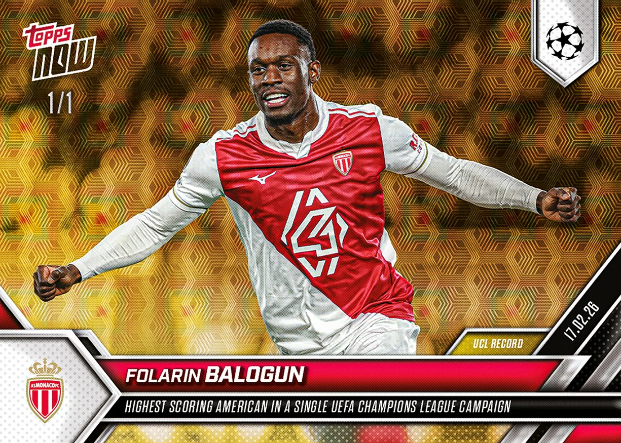 Folarin Balogun - 2025-26 UCL Topps NOW® - Card 87