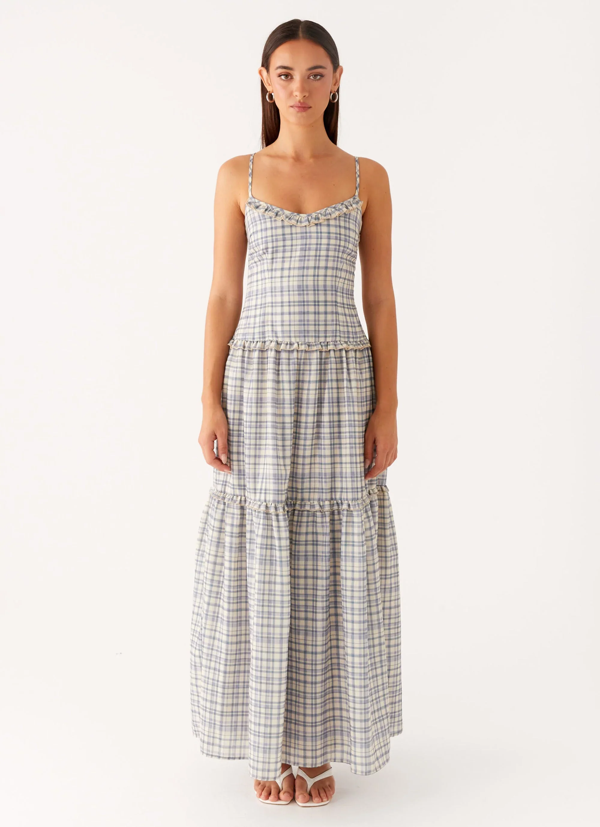 Hermie Midi Dress - Check
