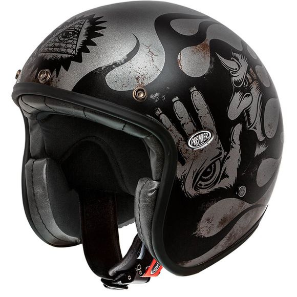 Casque jet Premier LE PETIT CLASSIC - BD - Noir / GrisRef : PE0258