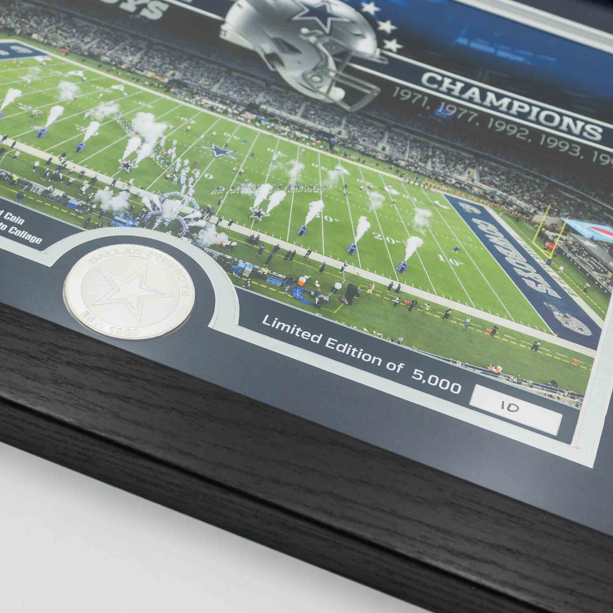 Dallas Cowboys Team Stadium Silver Coin Framed NFL Photo