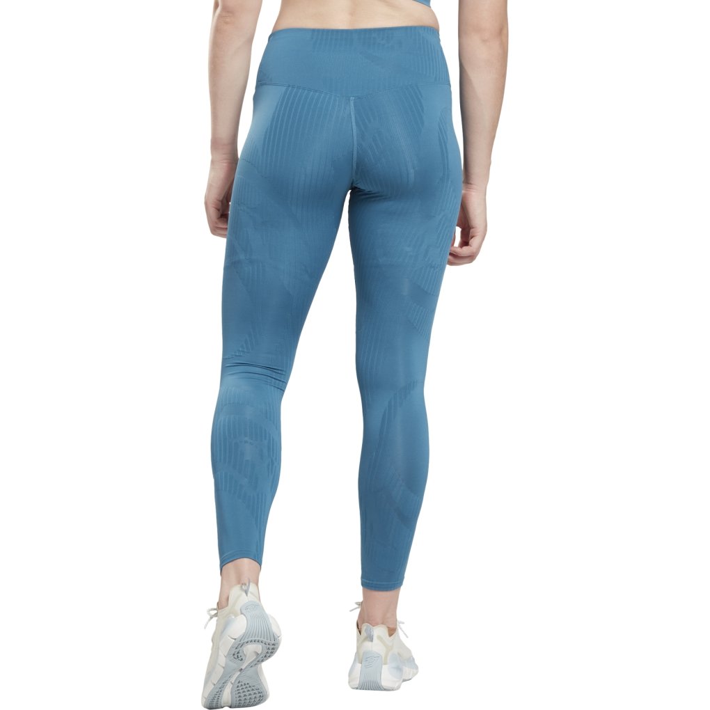 Reebok Knit Training High Rise Tights Women - steely blue