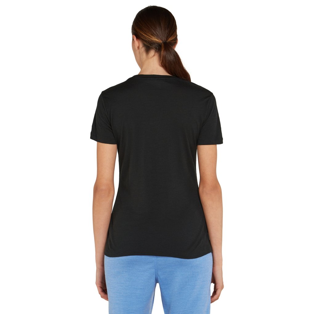 Icebreaker Merino 150 Tech Lite Scoop T-Shirt Sea of Summits Women - Black