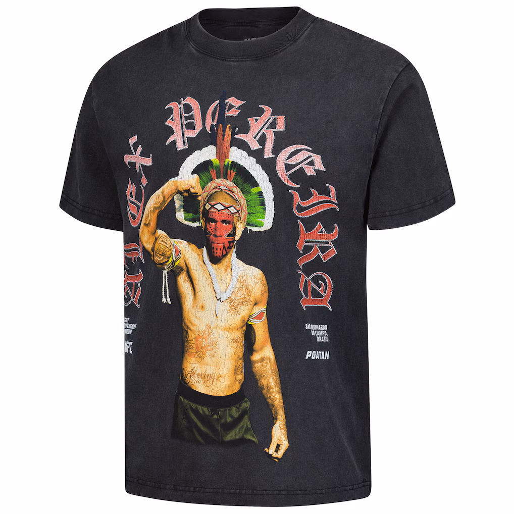 Men's Alex Pereira Black UFC  Flex Up Boxy T-Shirt