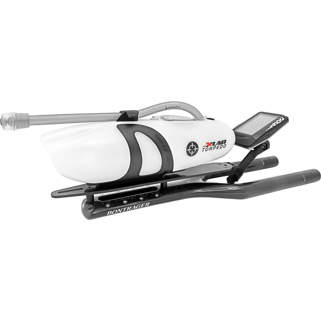 XLAB Torpedo Versa Slim Carbon Hydration System + Bottle Cage + Computer Mount - clear
