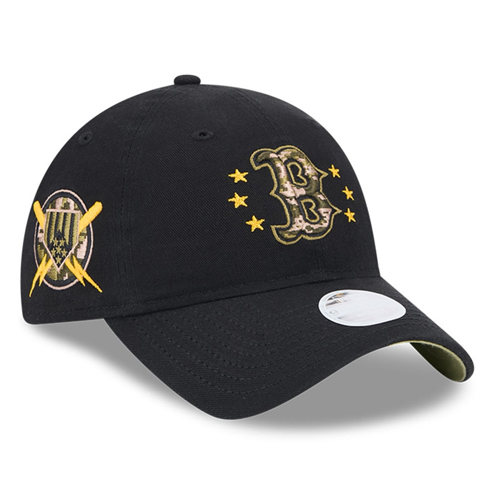 Boston Red Sox 2024 MLB Armed Forces New Era Women's 9TWENTY Cap Black