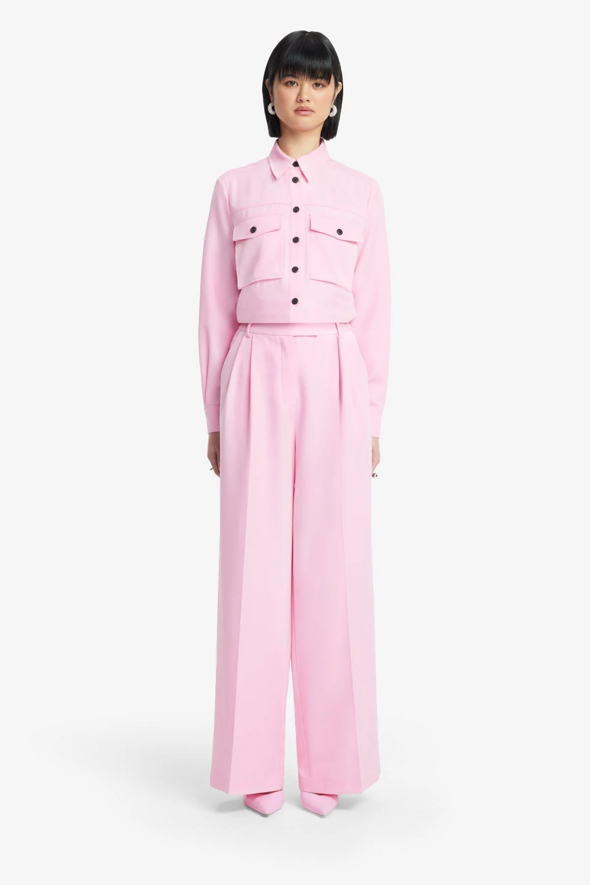 Elisha Wide Leg Pants - Baby Pink