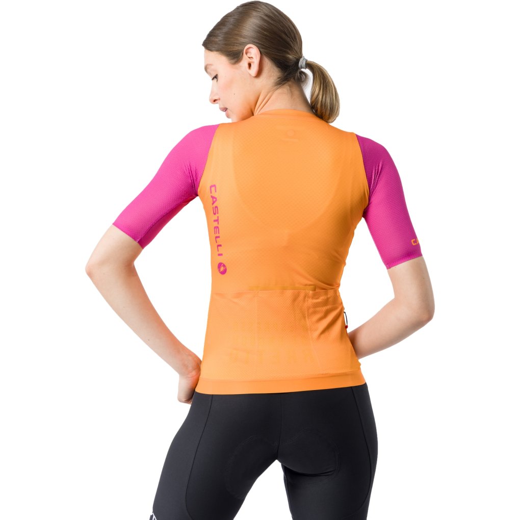 Castelli Corretto Jersey Women - vivid orange/violet pink 863