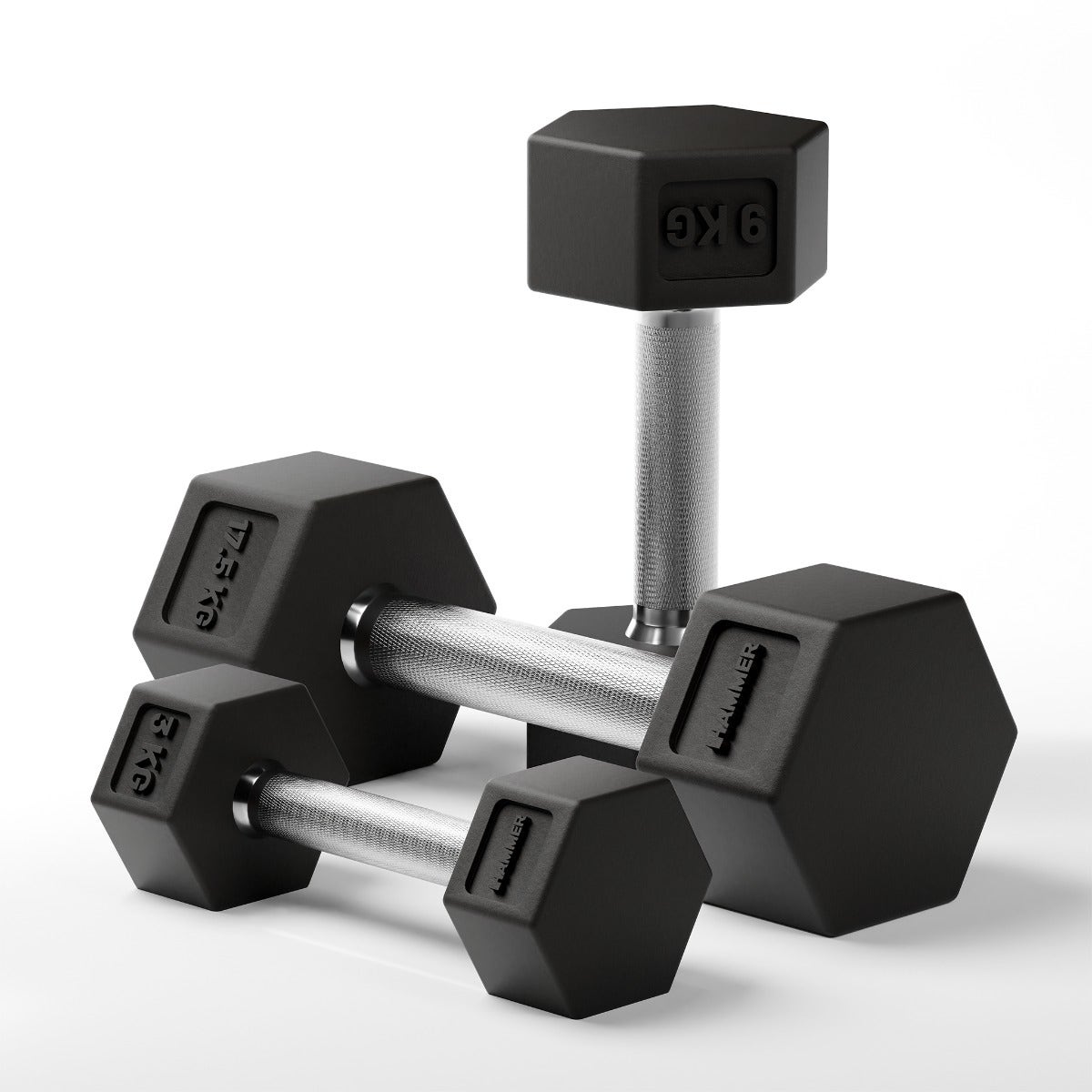 Hexagon compact dumbbells PRO 1 - 20 kg
