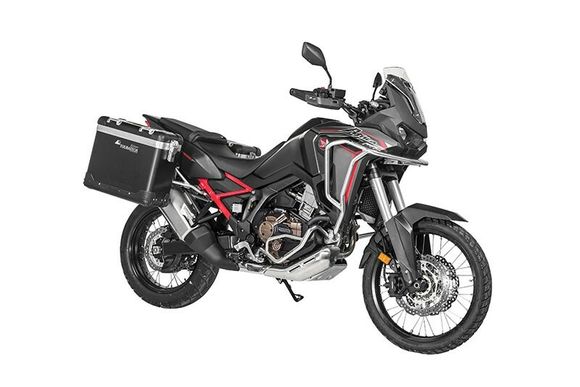 Touratech ZEGA Pro 31/38 suitcase - Gray support included - Black anodizedRef: Trt01114A / 01-403-5732-0