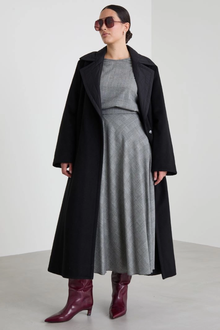 Flared wool skirt - GREY