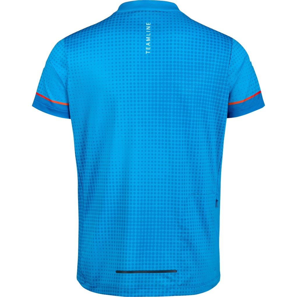 CUBE ROAD/XC ROOKIE Half Zip Short Sleeve Jersey Junior - topas blue