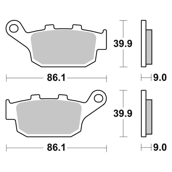 SBS 881HF Organic Rear Brake PadsRef: 881HF / 881000