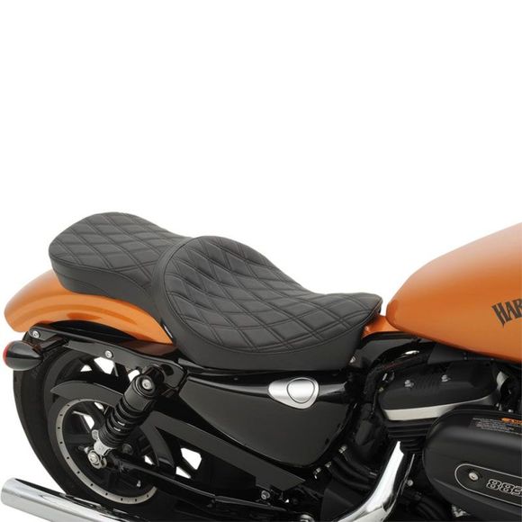 Drag Specialties LOW-PROFILE DOUBLE BUCKET DOUBLE DIAMOND STITCH comfort saddleRef: DRG0349 / 08040605