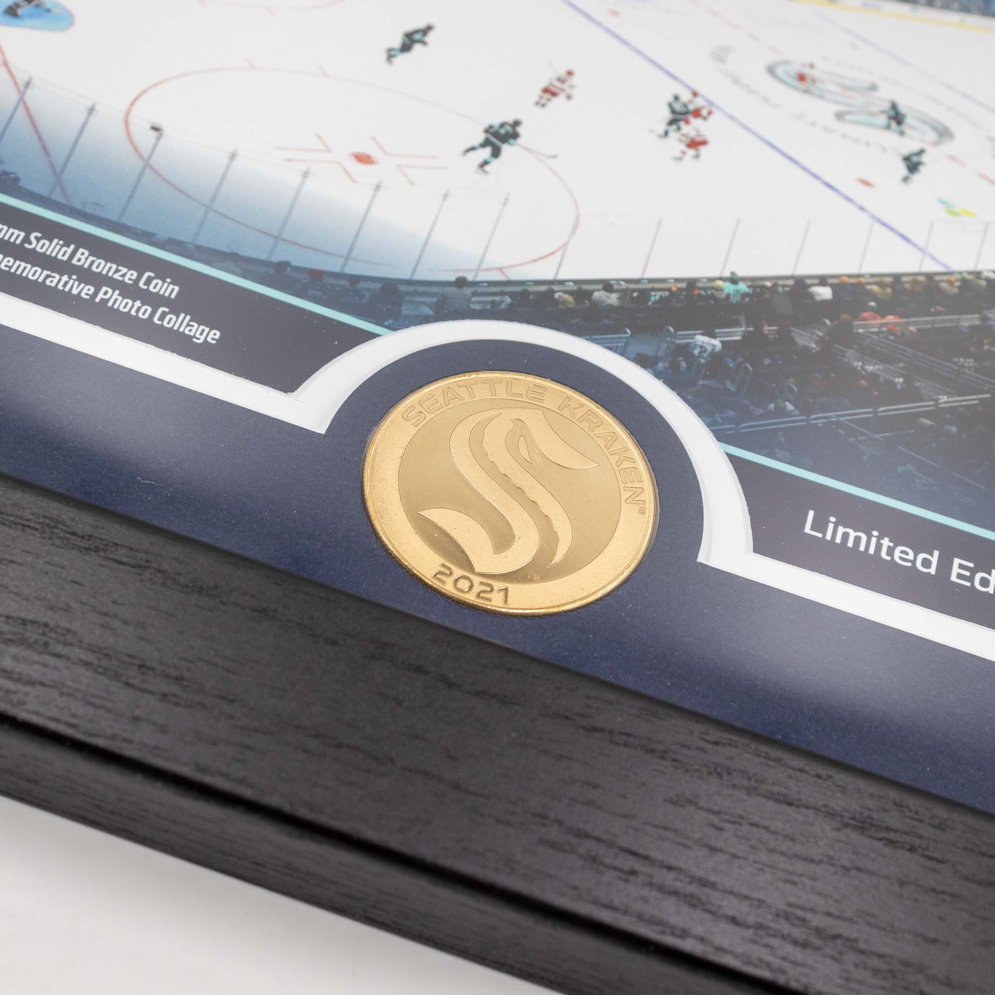 Seattle Kraken Bronze Coin Framed NHL Photo