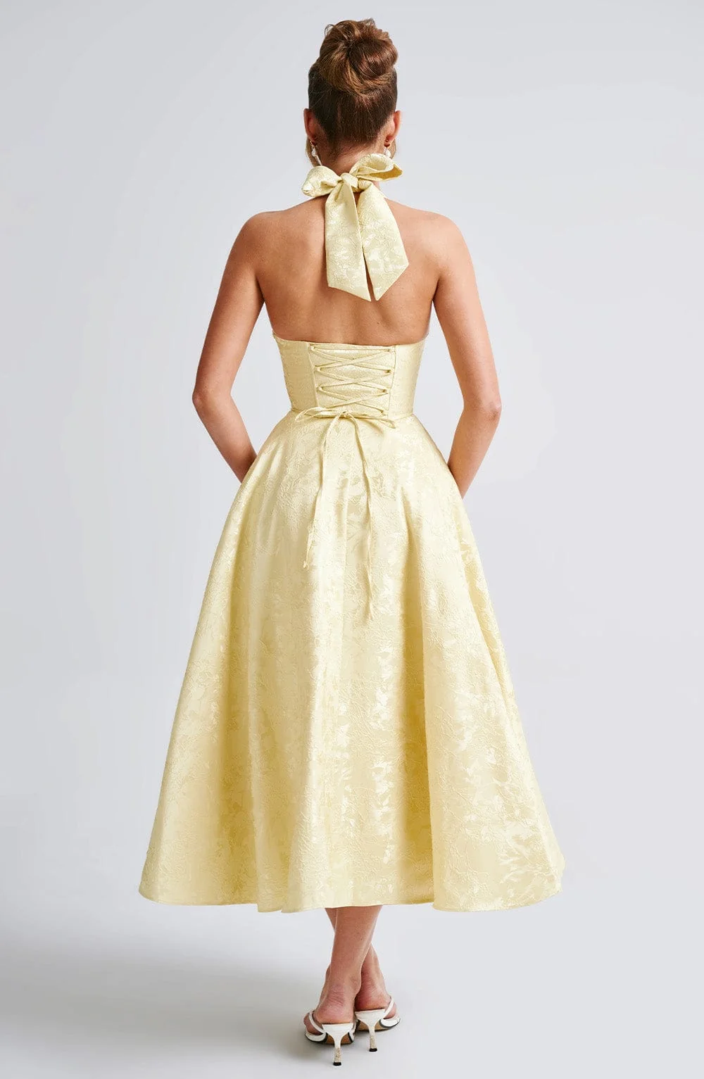 Effie Midi Dress - Lemon