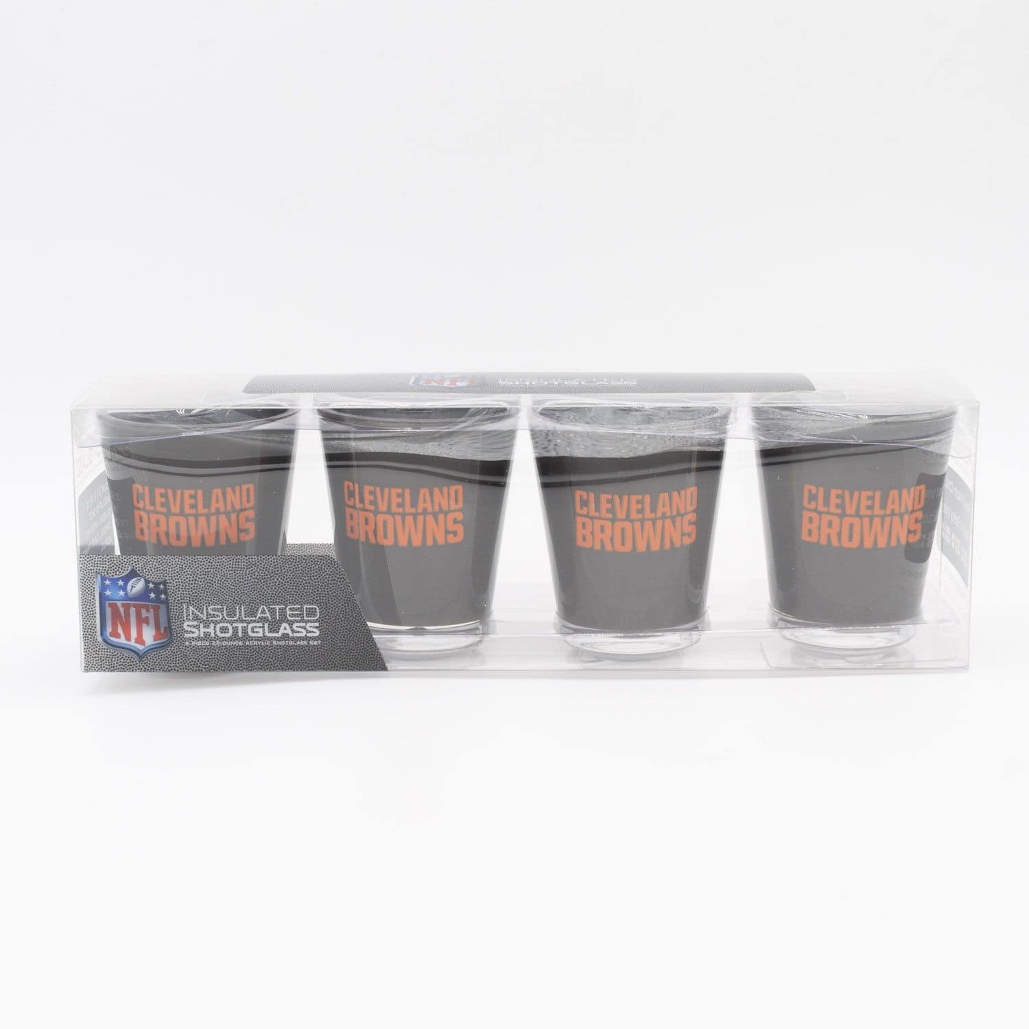 Cleveland Browns NFL Insulated Acrylic Shot Glasses Set (4-Piece)