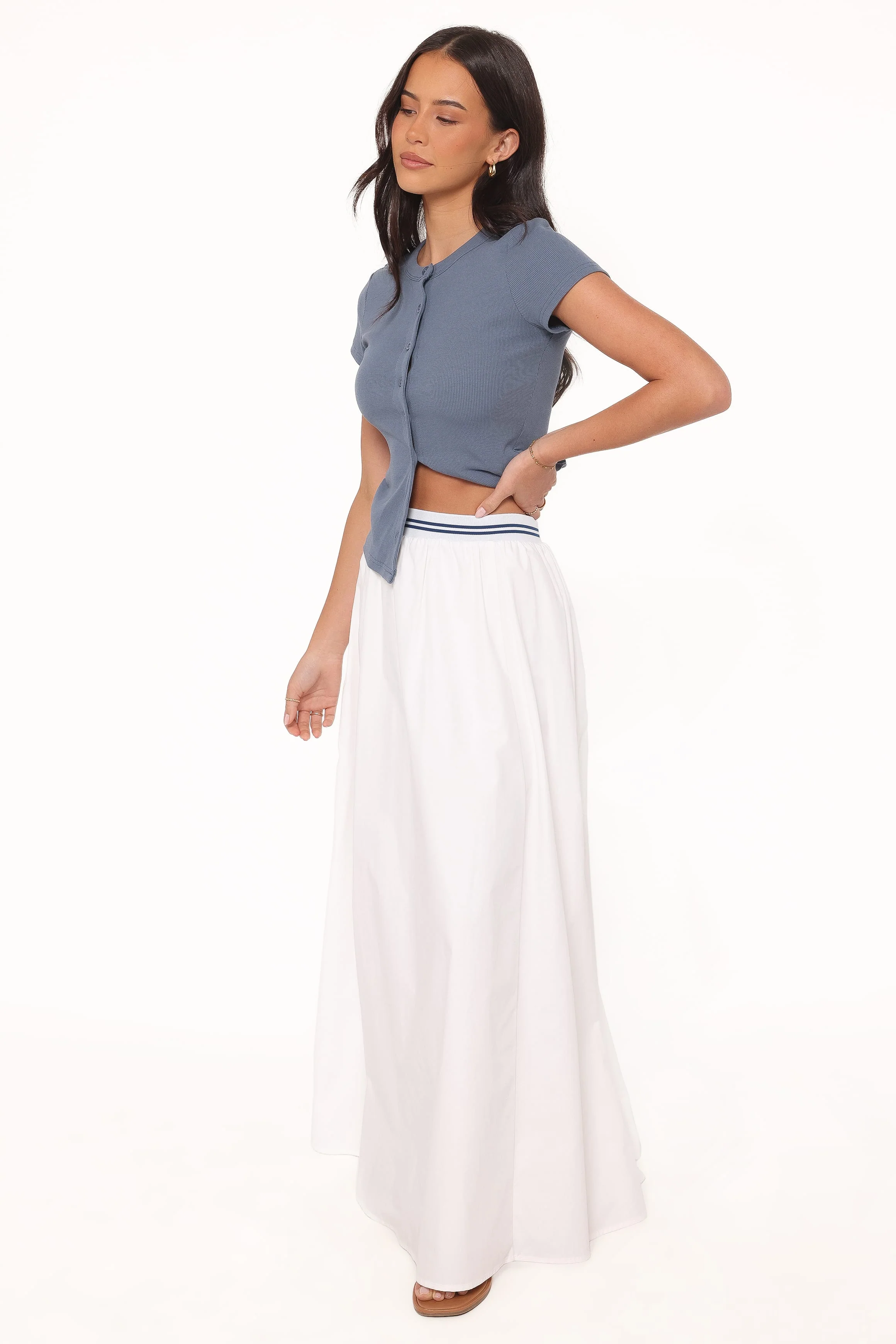 Christine Maxi Skirt - White