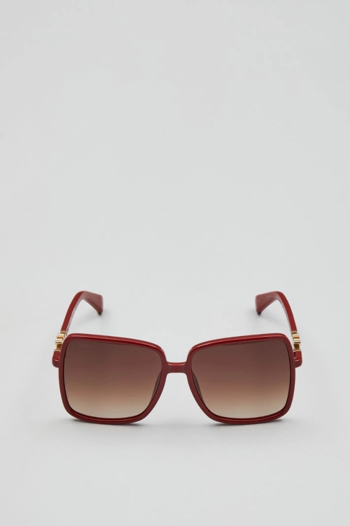 Oversized sunglasses - RED
