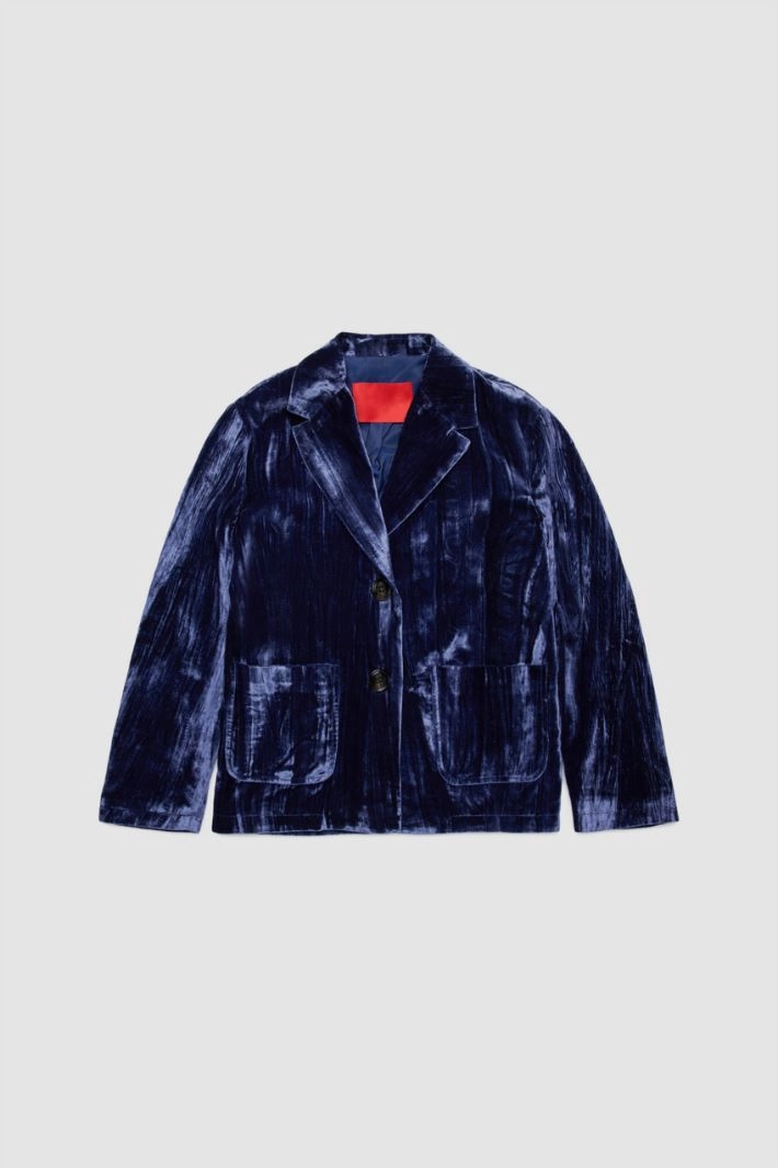 Velvet blazer KID - BLUE