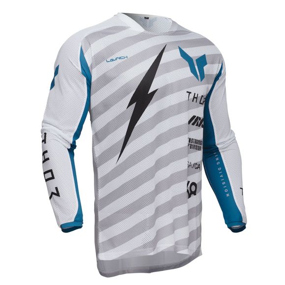 Thor LAUNCH RAID 2025 cross jersey - White / GrayRef: TO3022