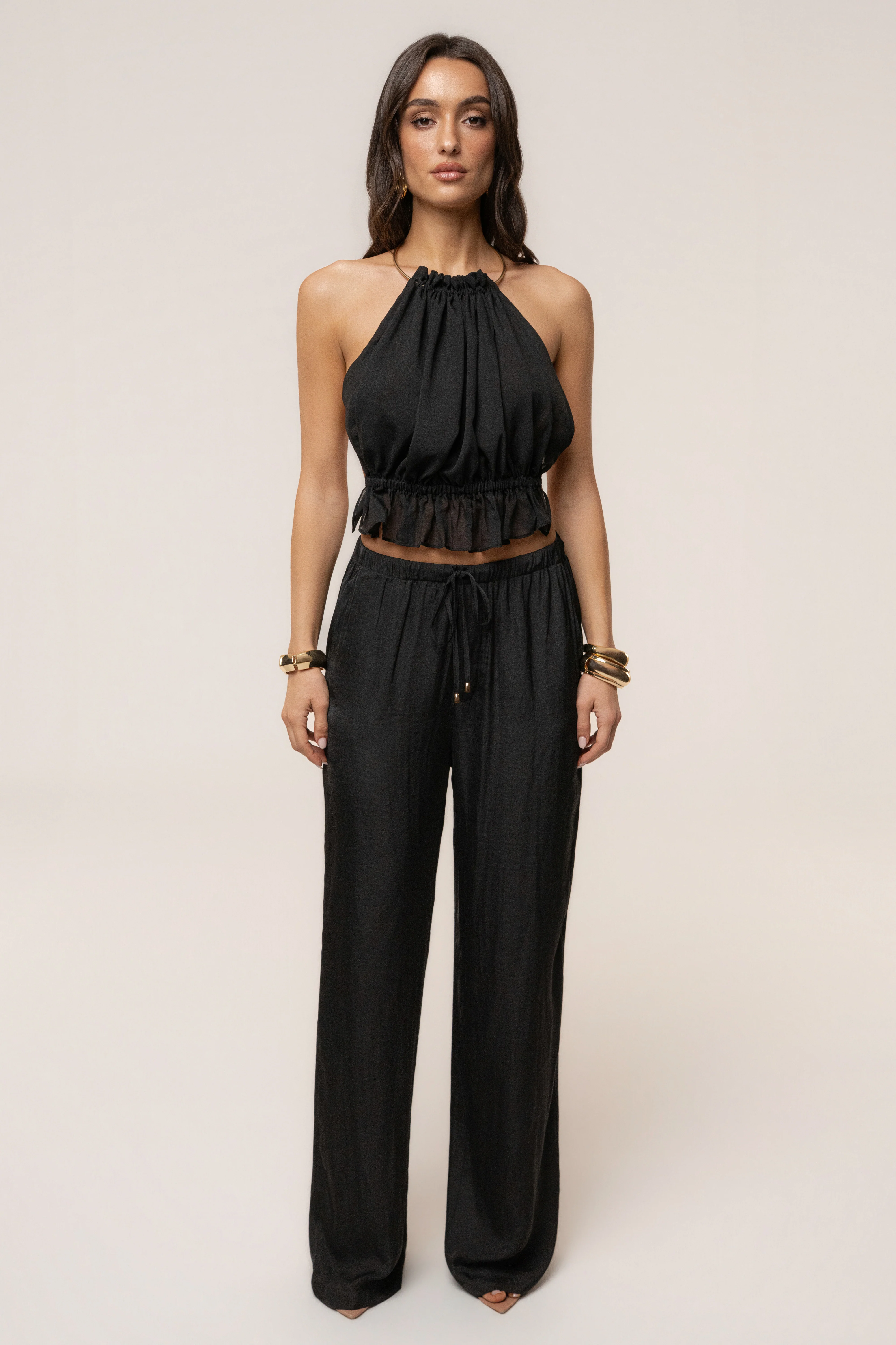 Black Seaside Glow Pants
