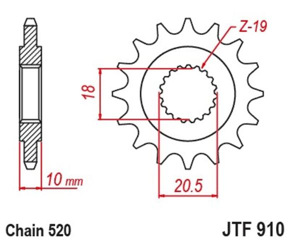 JT. standard steel 910 - 520Ref: Jtc00581A / 1126652001