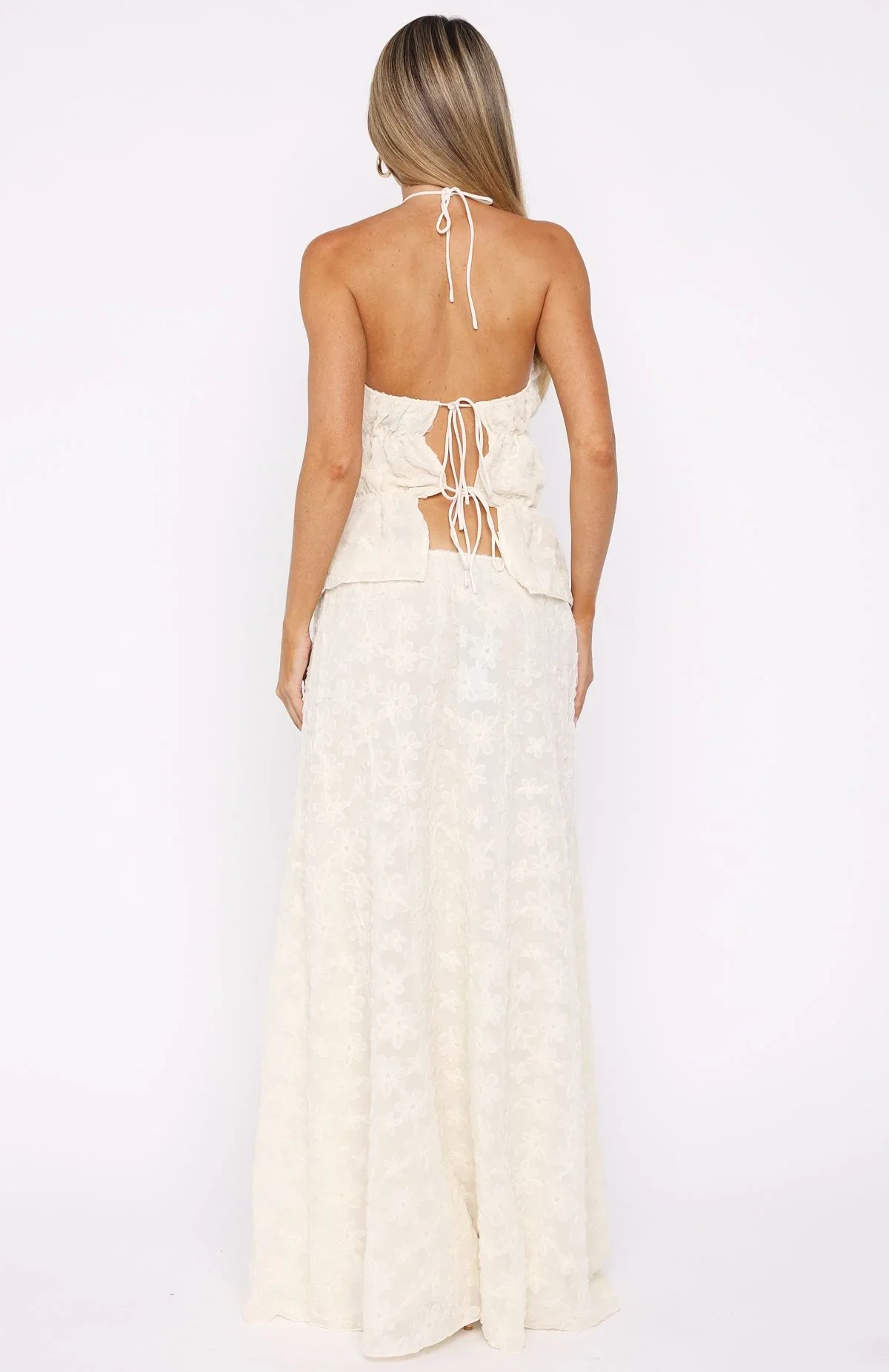 Slay Today Maxi Skirt Cream