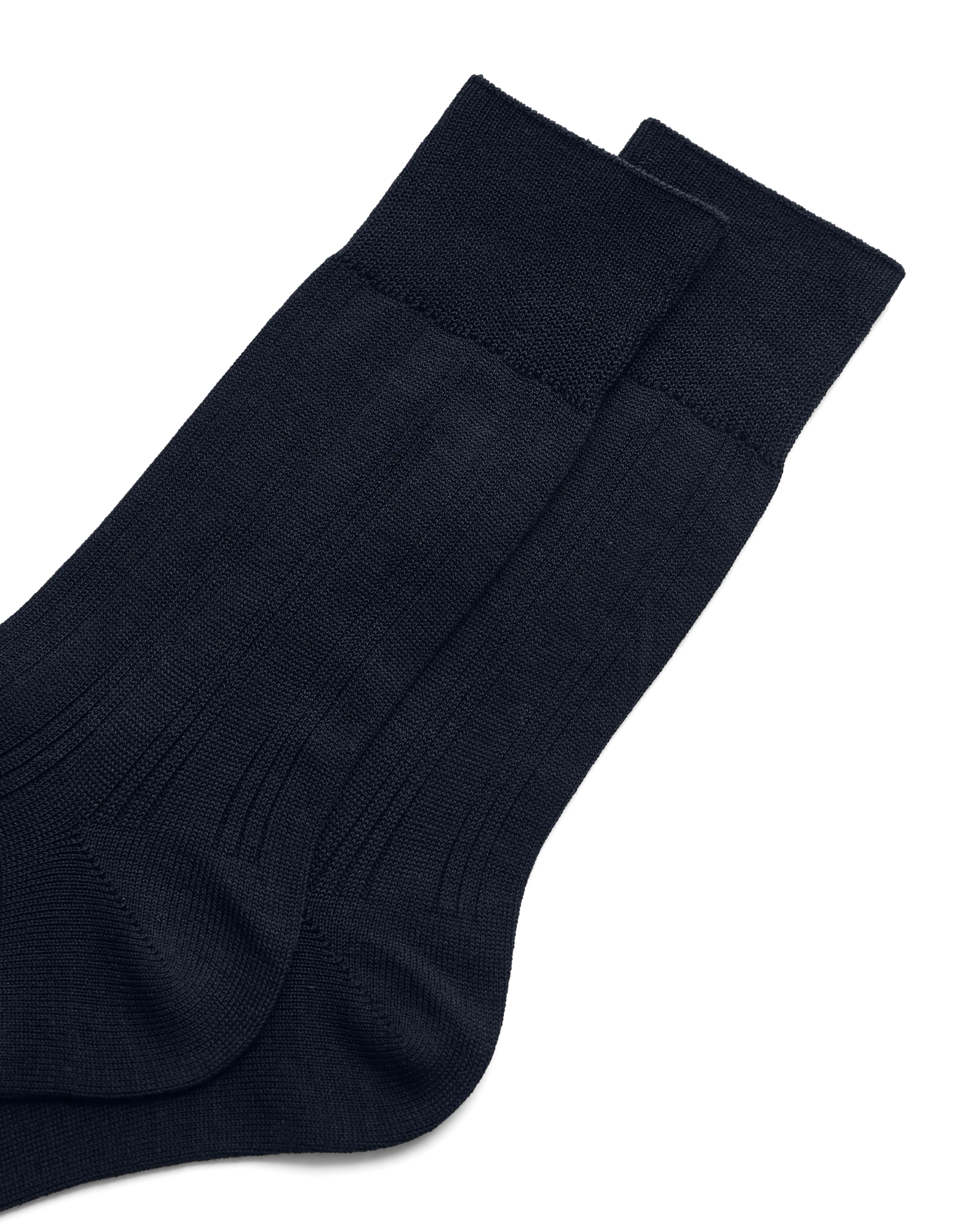 ECCO Classic Ribbed Mid-Cut Herren Gerippte Socken Marineblau
