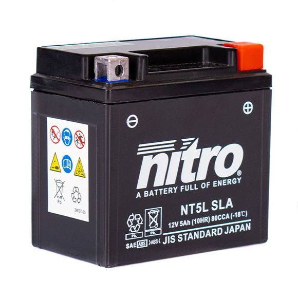 Batterie Nitro NT5L SLA AGM ferme Type Acide Sans entretienRef : YTC5L-BS -N- / NT5L SLA