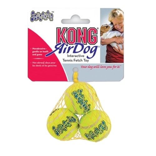 KONG AirDog Squeakair Ball - 6cm (M) - Pack of 3