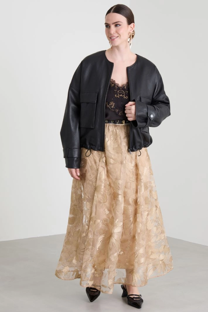 Lamé tulle skirt - GOLD