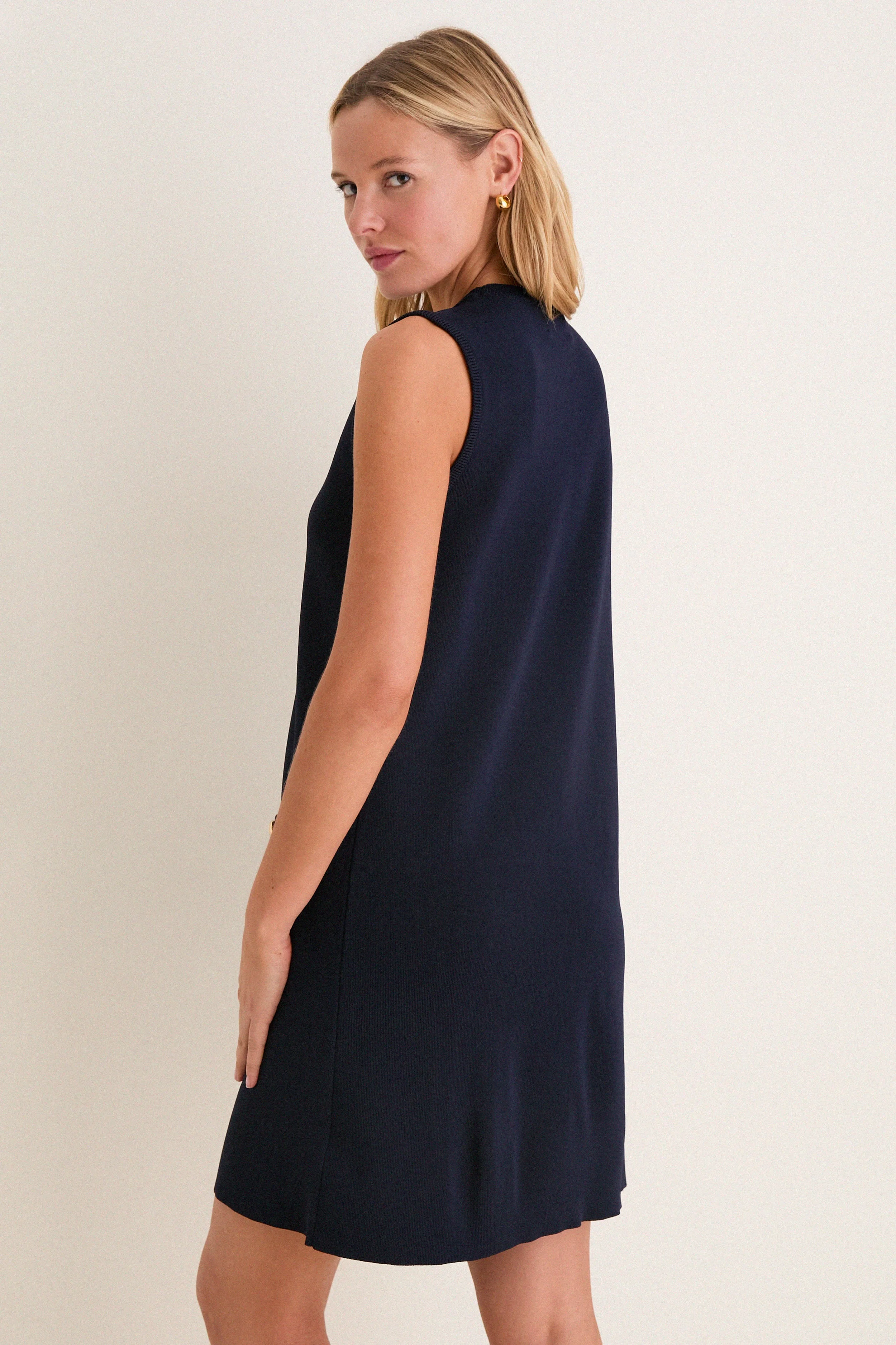 Navy Knit Malley Dress
