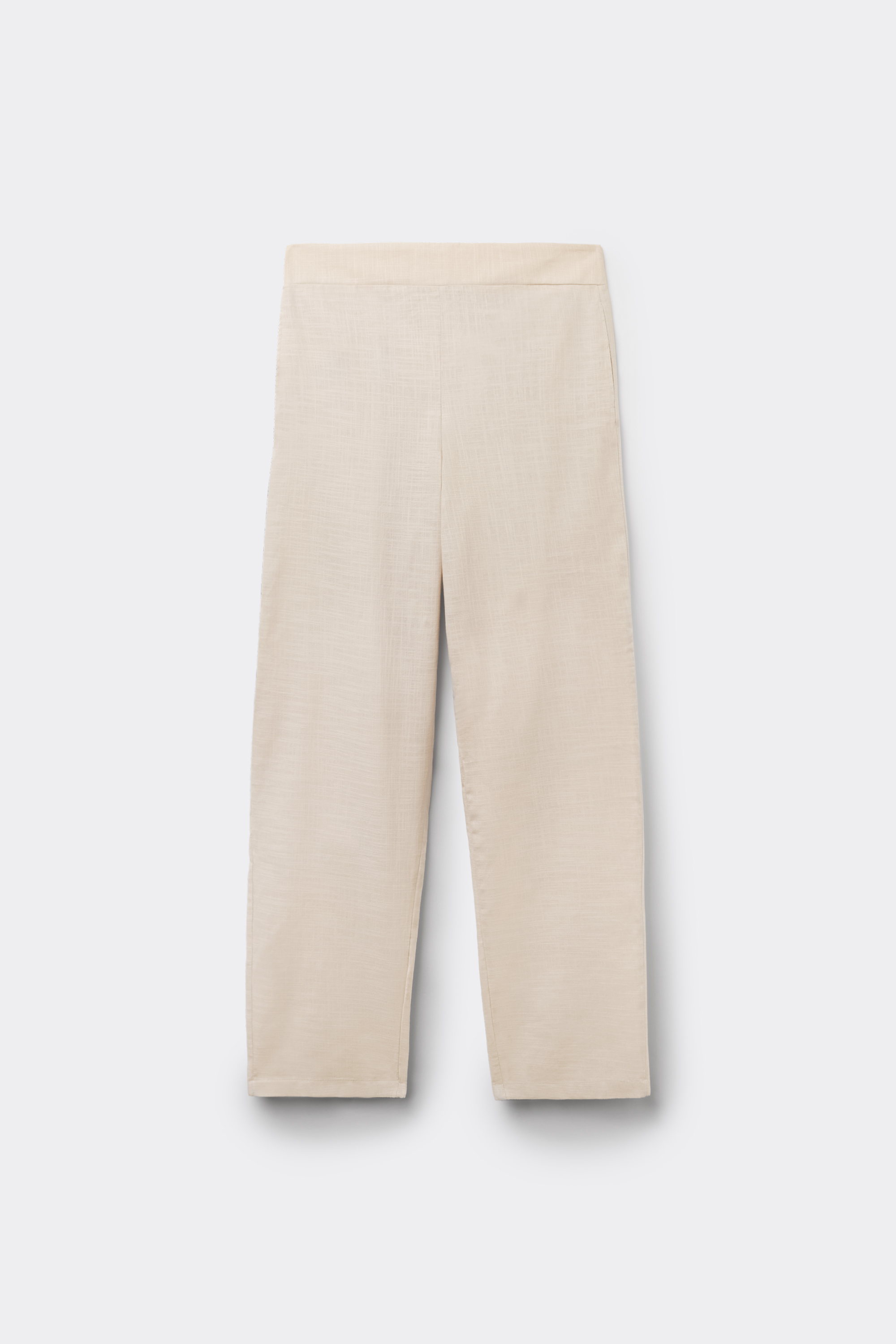 Cotton Canvas Cigarette Trousers