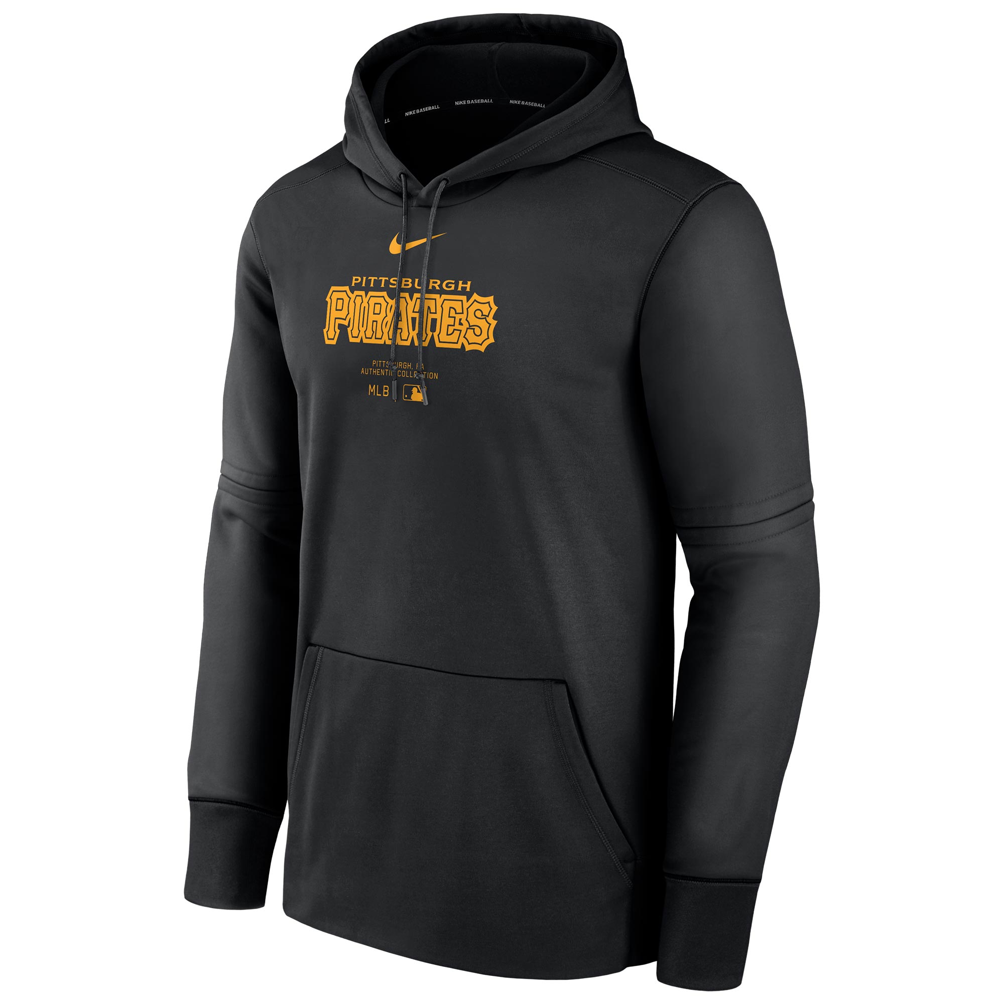 Pittsburgh Pirates 2024 MLB Authentic Practice Nike Therma Hoodie Black