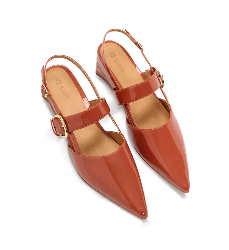 Eider Terracotta Patent Leather Flats