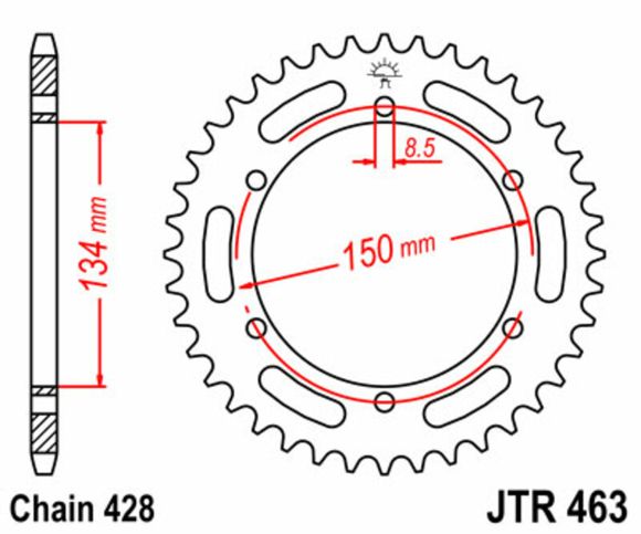 Crown JT. Standard steel 463 - 428Ref: Jtc00098A / 1075046002