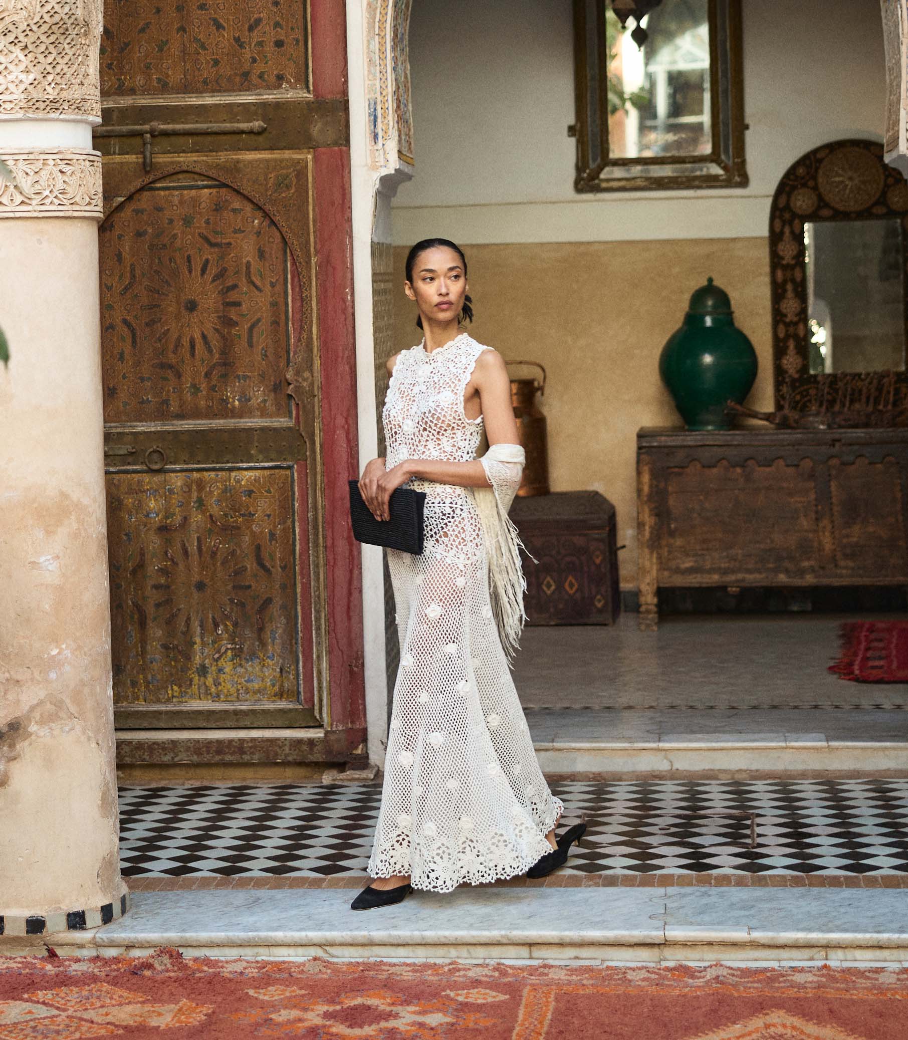 Evaneline Maxi Dress - Pearl