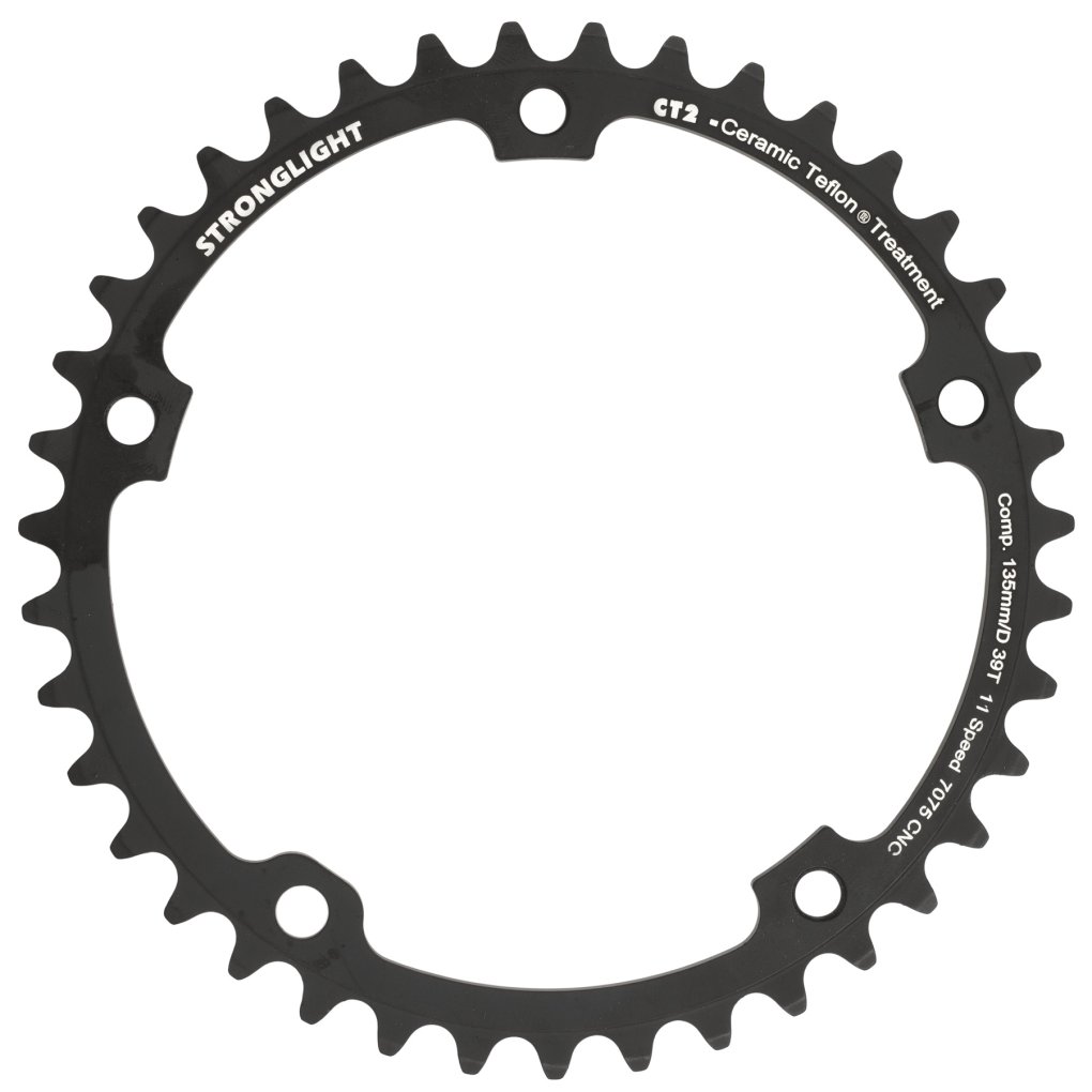 Stronglight CT2 Road Chainring - 5-Arm - 135mm - Campagnolo 11-Speed - Type D - black
