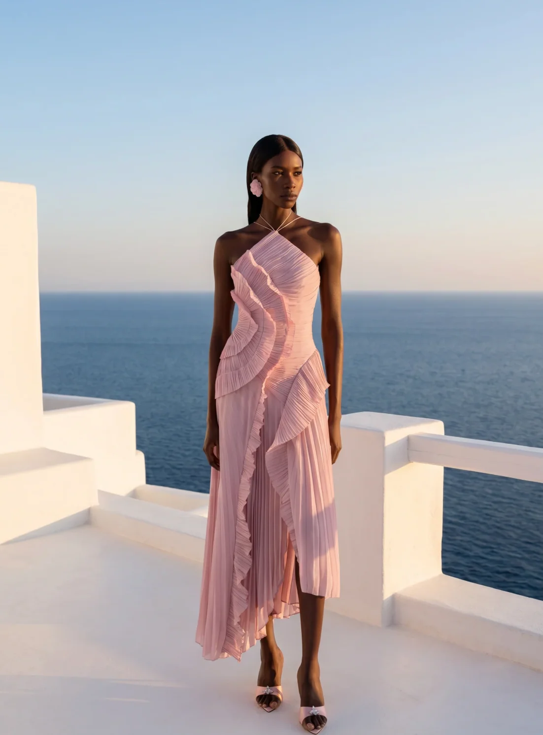 Aria Pleated Maxi Dress