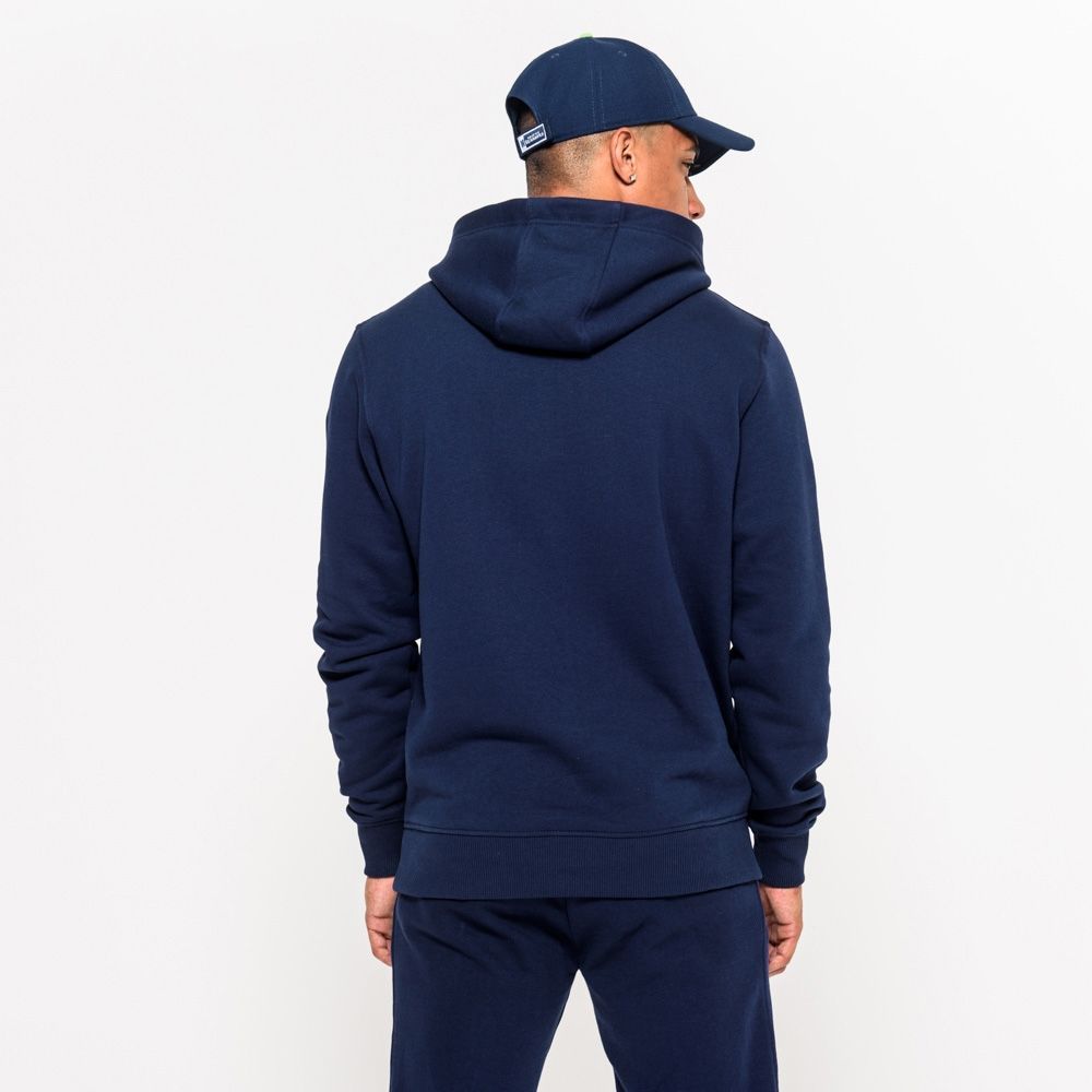Seattle Seahawks Logo Hoodie New Era NFL Sweatshirt Navy