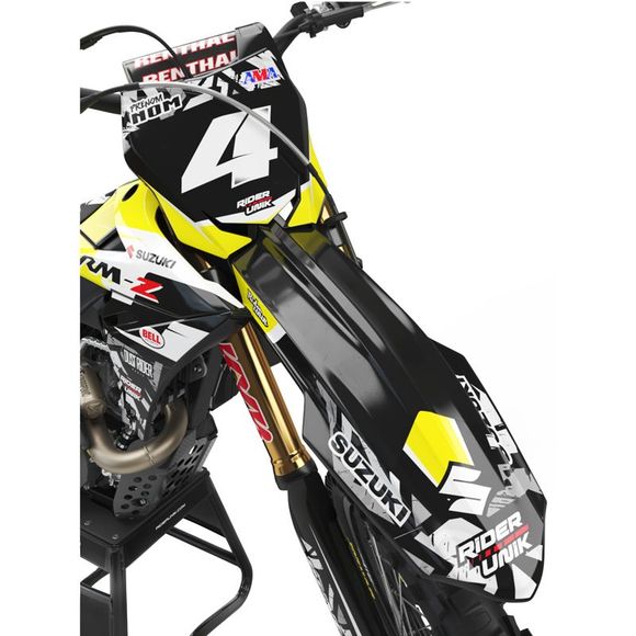 RiderUnik PICAM graphic kit - Black / YellowSUZUKI 250 RM-Z 250 - 2019 - 2024Ref: ru1253 / suz-picam-8