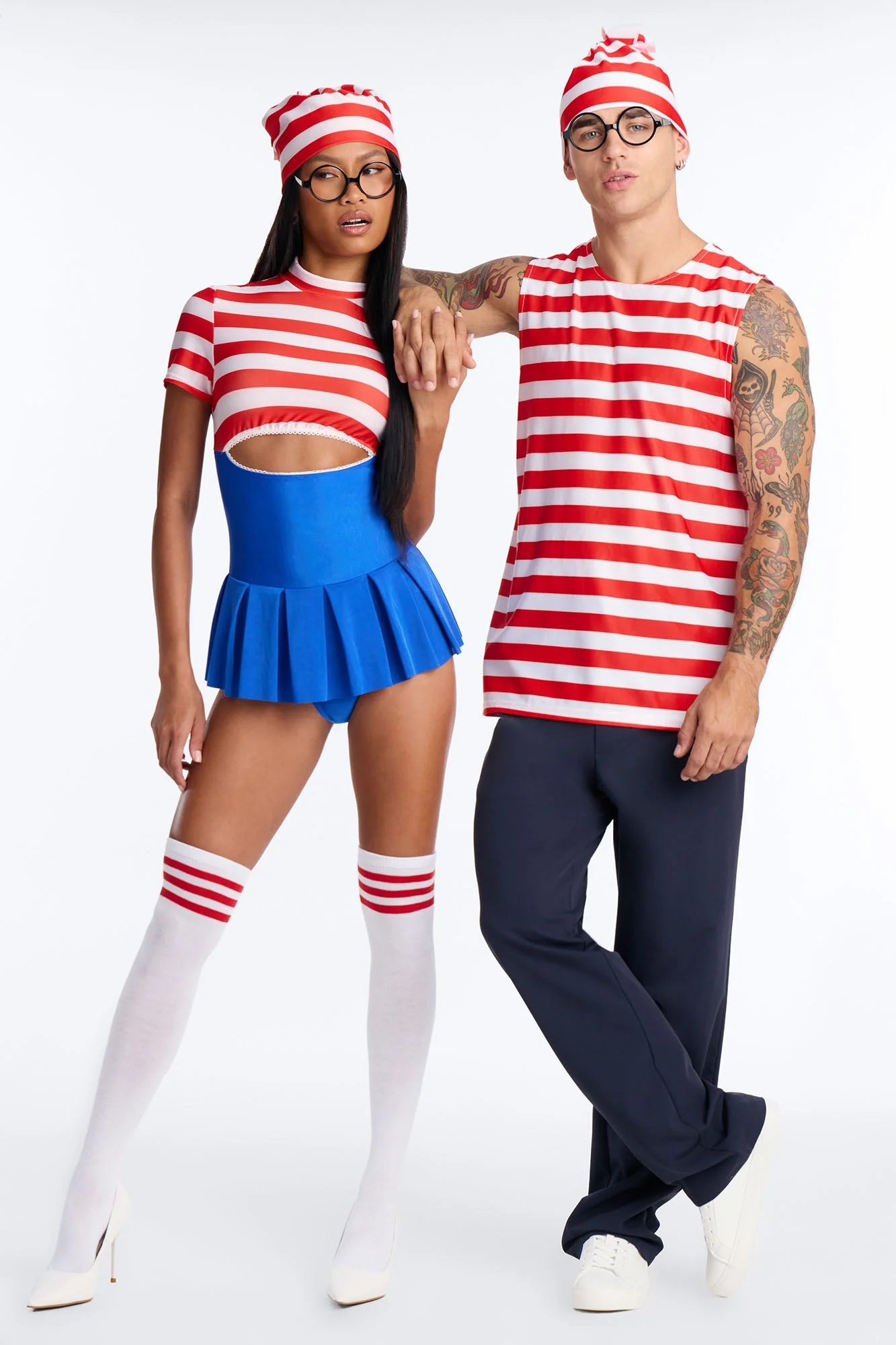 Too Hot To Hide 3 Piece Costume Set - Blue/combo
