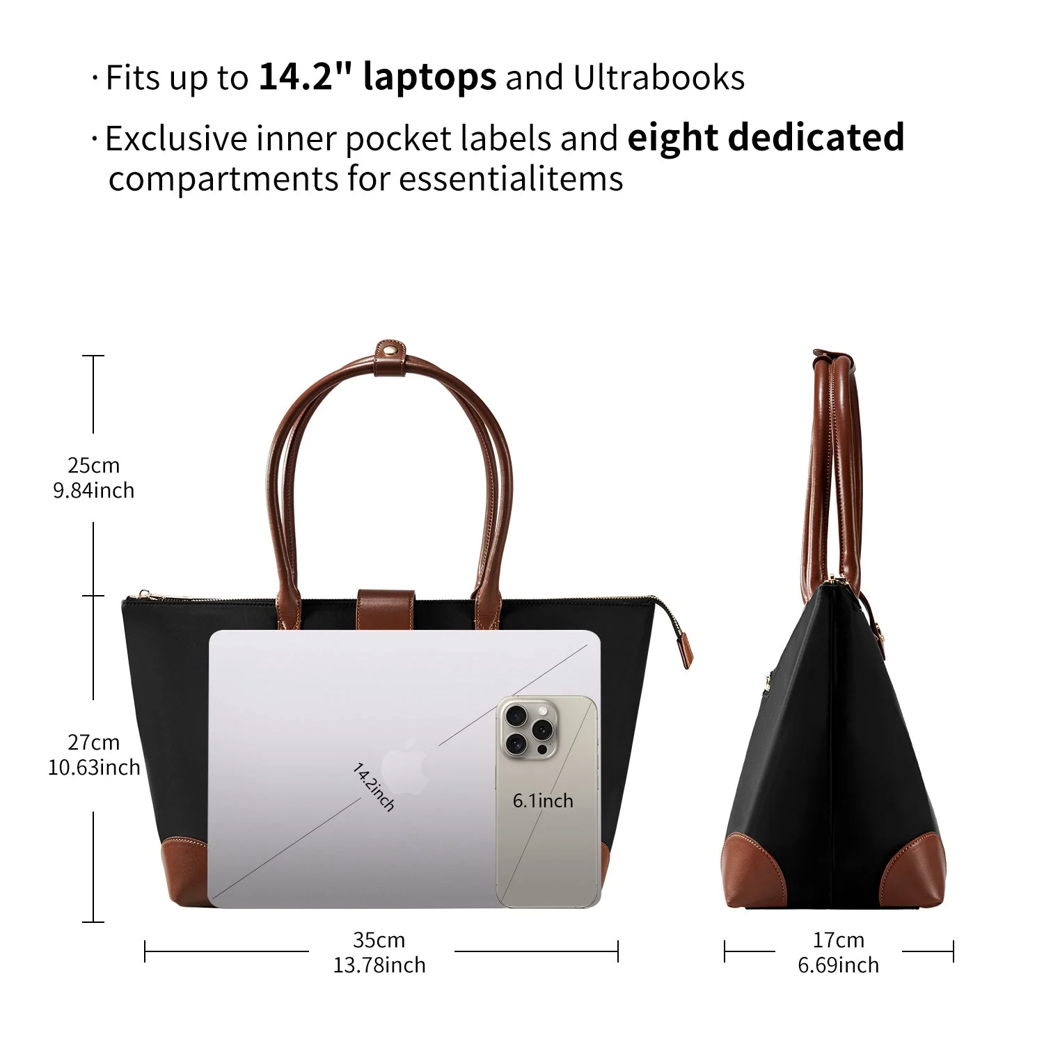 Business & Laptop Handbag Eva Black