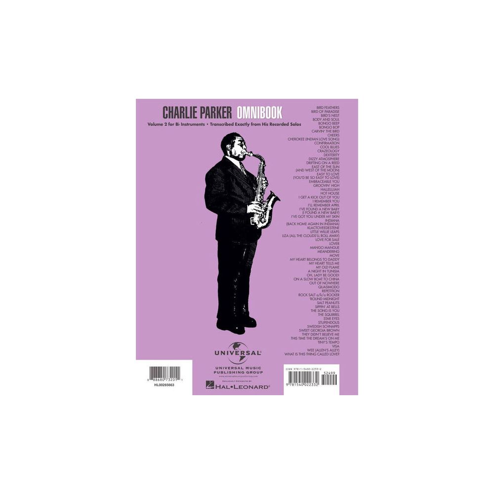 Hal Leonard Charlie Parker Omnibook Bb 2 – Thomann Ireland